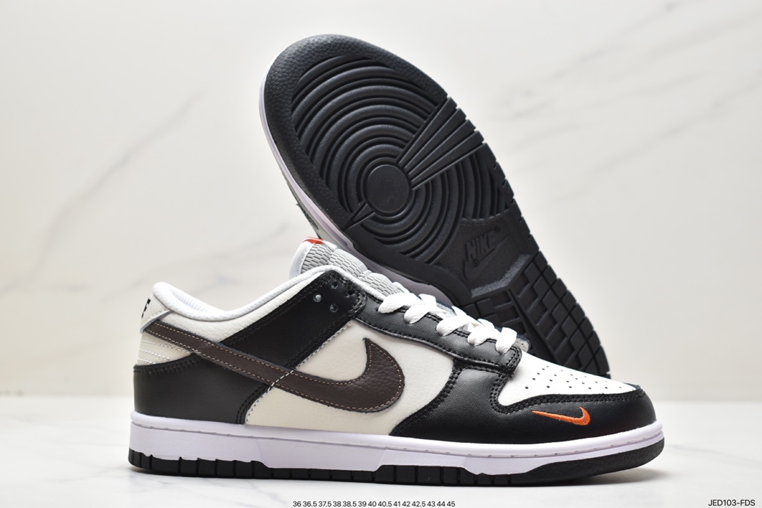 Nike SB Dunk Low ”Grey/Black/Orange/Mini Swoosh” dunk shoes ”Grey Black Orange Mini Swoosh” FN7808-001