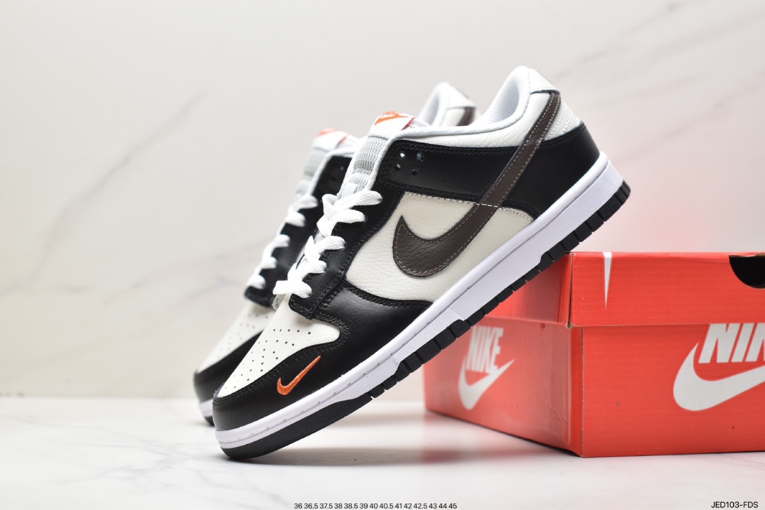 Nike SB Dunk Low ”Grey/Black/Orange/Mini Swoosh” dunk shoes ”Grey Black Orange Mini Swoosh” FN7808-001