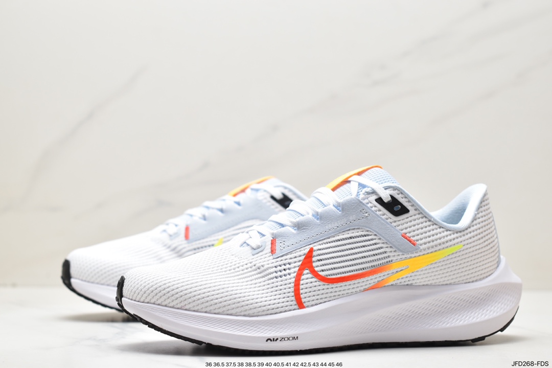 Nike Air Zoom Pegasus 40 Wide ”White/Obsidian” 40th Generation Super Pegasus Turbo Running Shoes DV3854-102