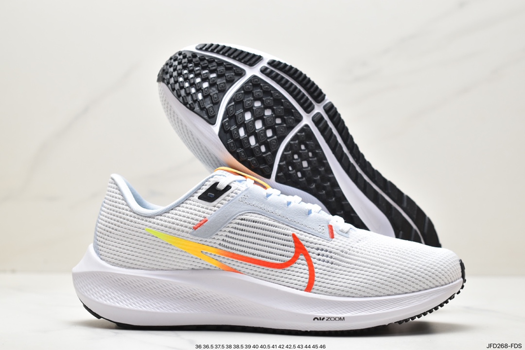 Nike Air Zoom Pegasus 40 Wide ”White/Obsidian” 40th Generation Super Pegasus Turbo Running Shoes DV3854-102