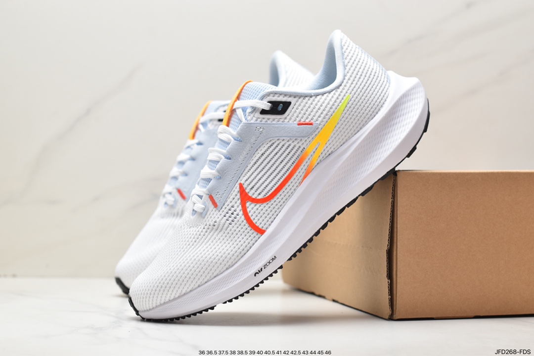 Nike Air Zoom Pegasus 40 Wide ”White/Obsidian” 40th Generation Super Pegasus Turbo Running Shoes DV3854-102