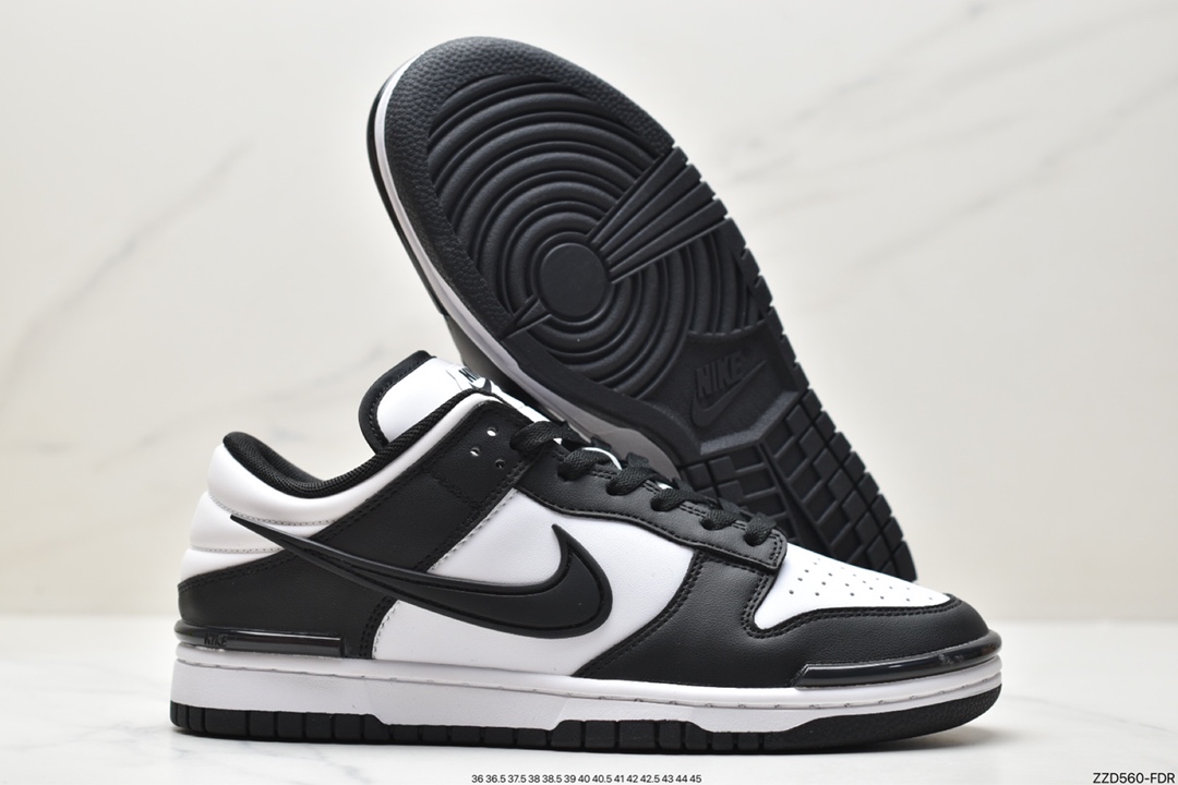 Nike SB Dunk Low Twist ”Panda” Dunk Enhanced Edition Series Low-top Sneakers ”Black and White Panda Three-dimensional Hook” DZ2794-001