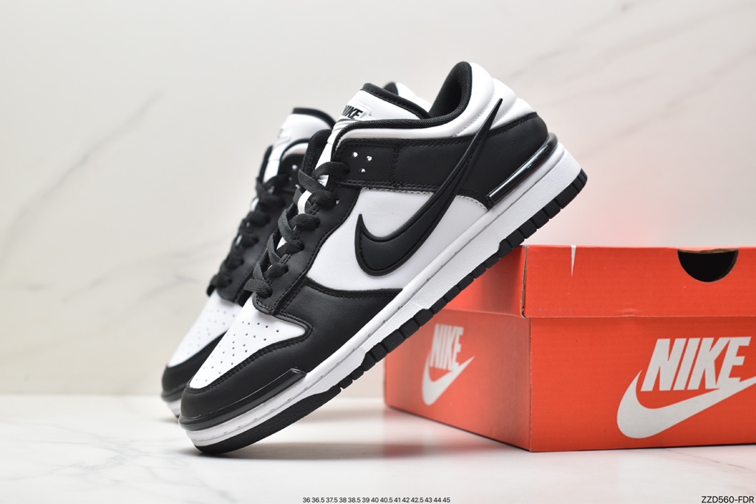 Nike SB Dunk Low Twist ”Panda” Dunk Enhanced Edition Series Low-top Sneakers ”Black and White Panda Three-dimensional Hook” DZ2794-001