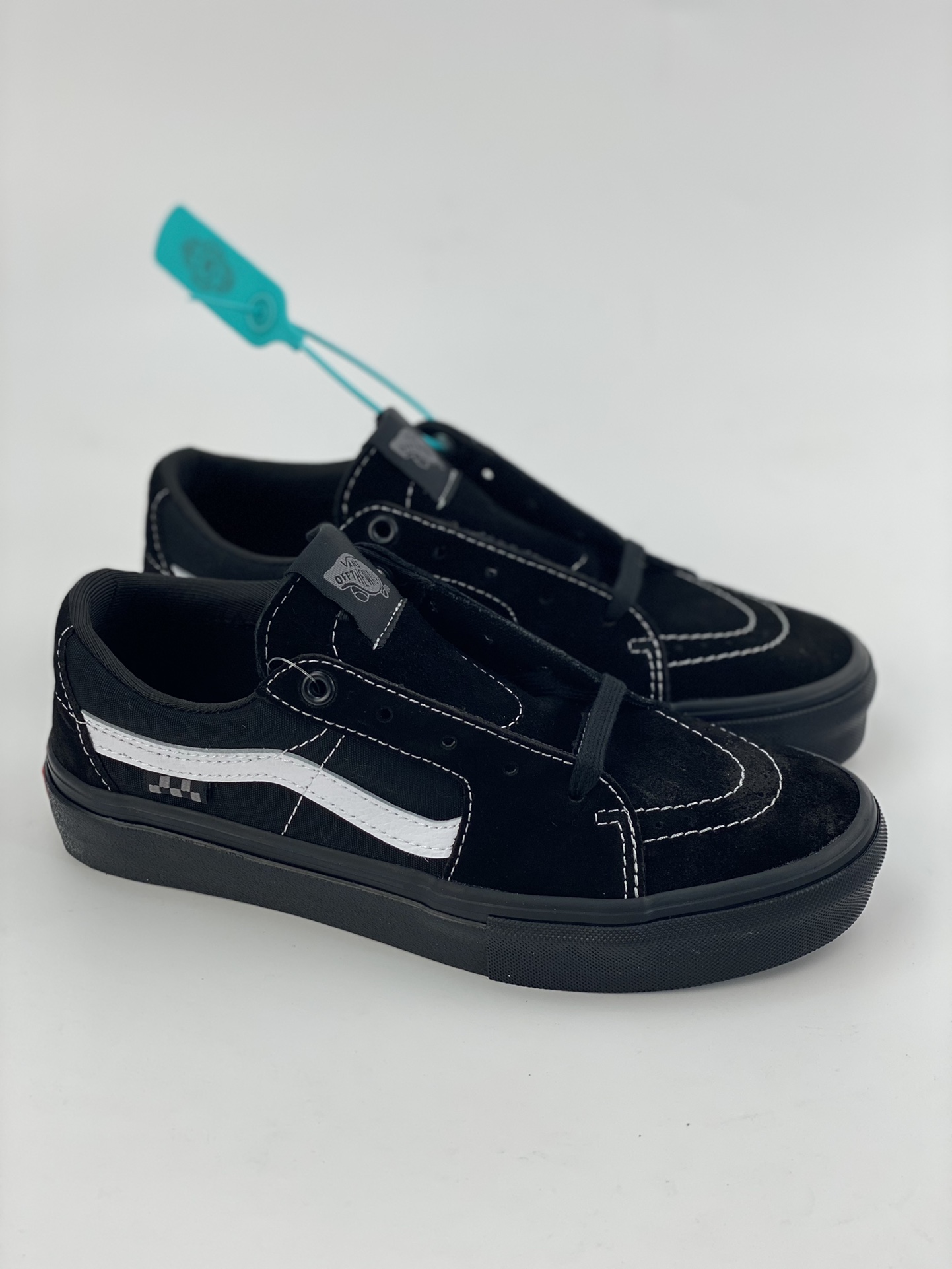 VANS MN SK8-LOW PRO Skate black classic suede side logo checkerboard sports casual shoes skateboard shoes