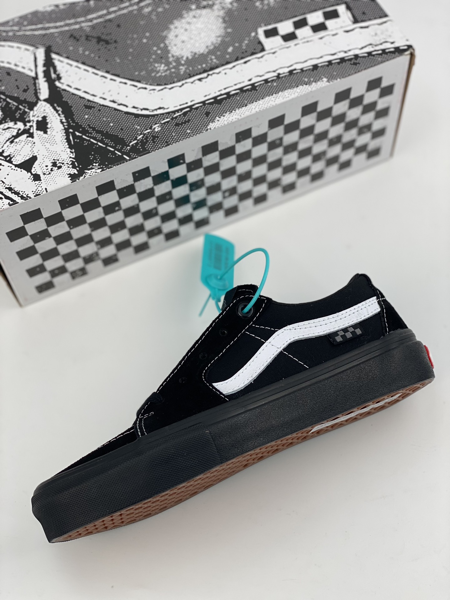 VANS MN SK8-LOW PRO Skate black classic suede side logo checkerboard sports casual shoes skateboard shoes