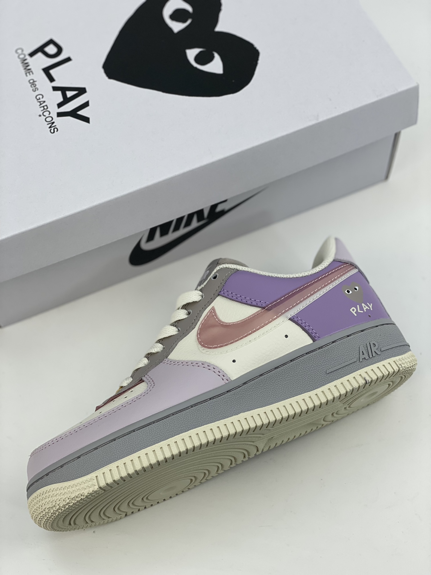 CDG x Air Force 1 '07 Low Joint White Gray Purple CJ0304-016