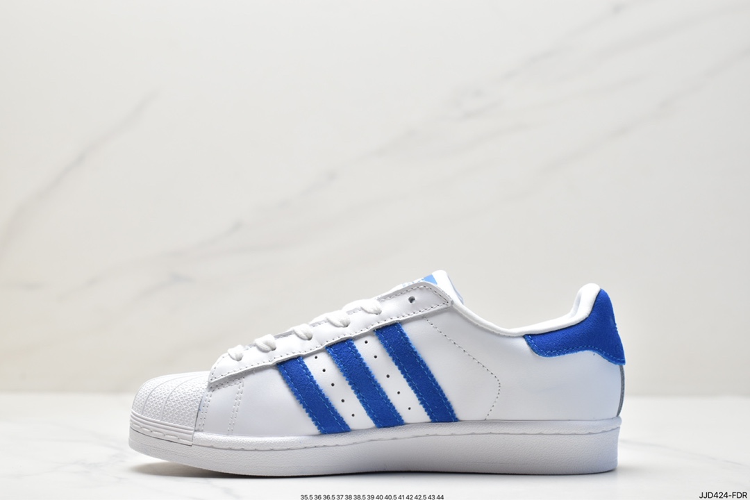 adidas/clover top layer leather shell head SUPERSTAR couple sneakers EE4474