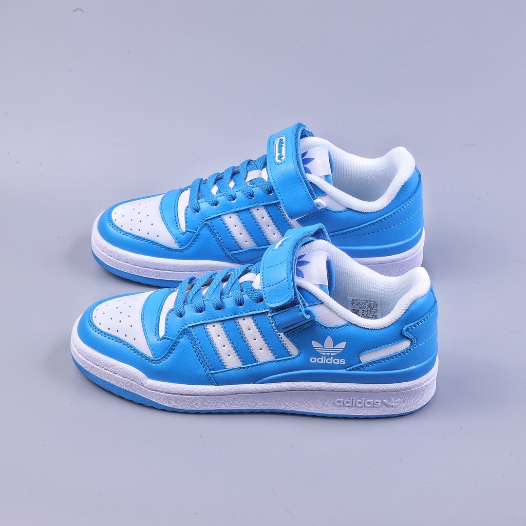 Adidas Forum Low White and Blue Low-top All-match Trendy Casual Sports Shoes GX7071