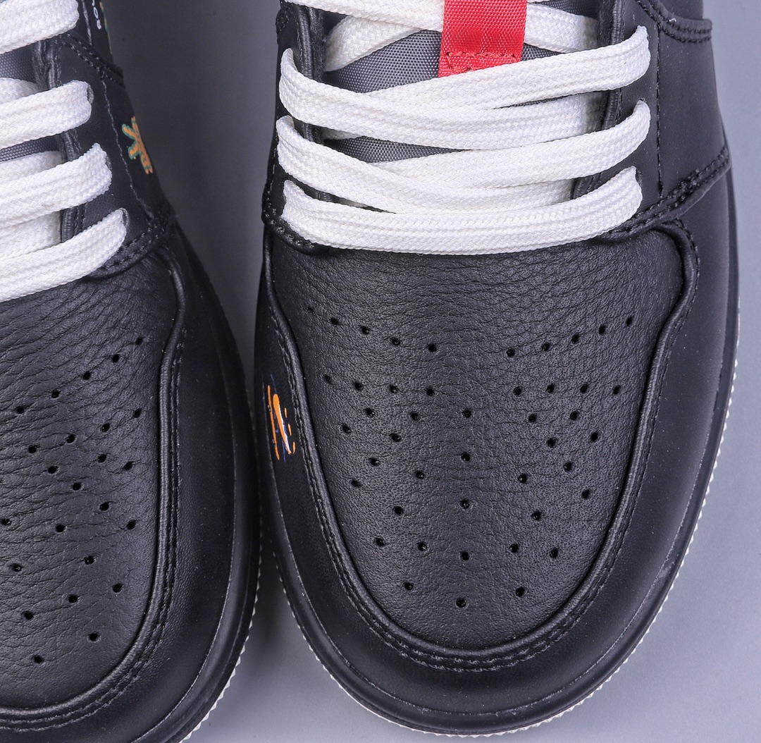 200 Air Jordan 1 Low 黑红色 黄红火焰勾 篮球鞋 FJ7073-010