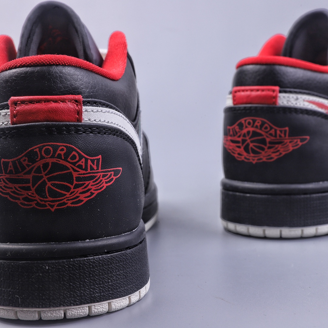 200 Air Jordan 1 Low 黑红色 黄红火焰勾 篮球鞋 FJ7073-010