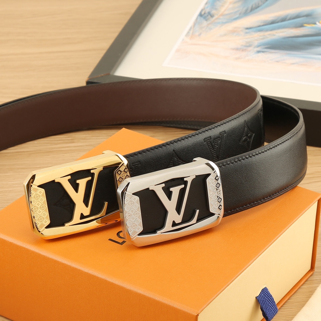 LV路易威登3.8宽精品不锈钢钢扣搭