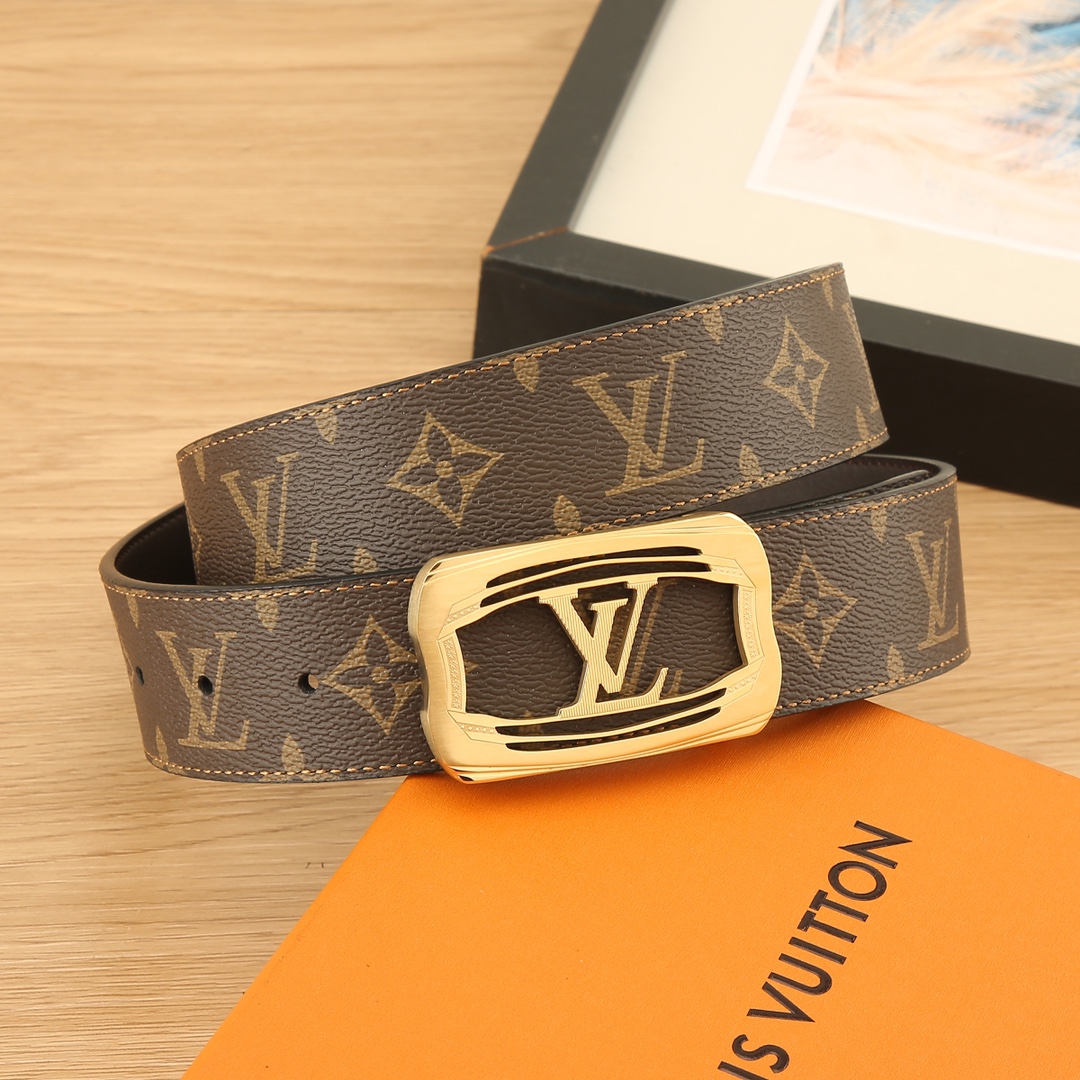 LV路易威登3.8宽精品不锈钢钢扣搭
