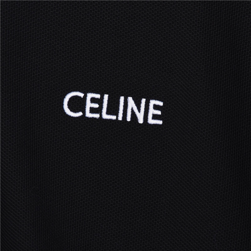 200 Celine/赛琳 23SS 胸口logo刺绣短袖polo衫