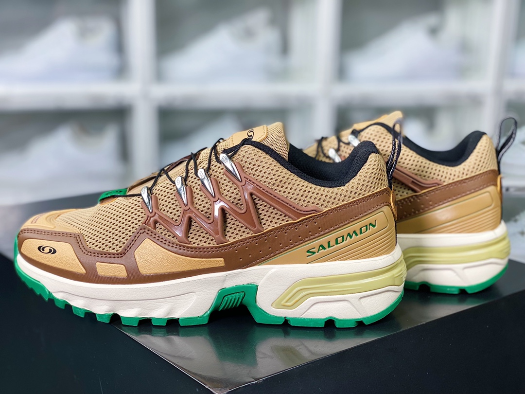 Salomon ACS+OG ”Brown/Green” OG series low-top sports shoes ”Mesh brown yellow green” 471347