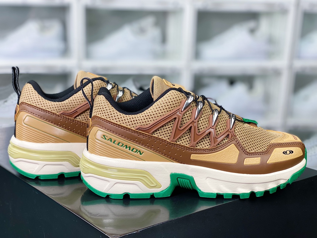 Salomon ACS+OG ”Brown/Green” OG series low-top sports shoes ”Mesh brown yellow green” 471347