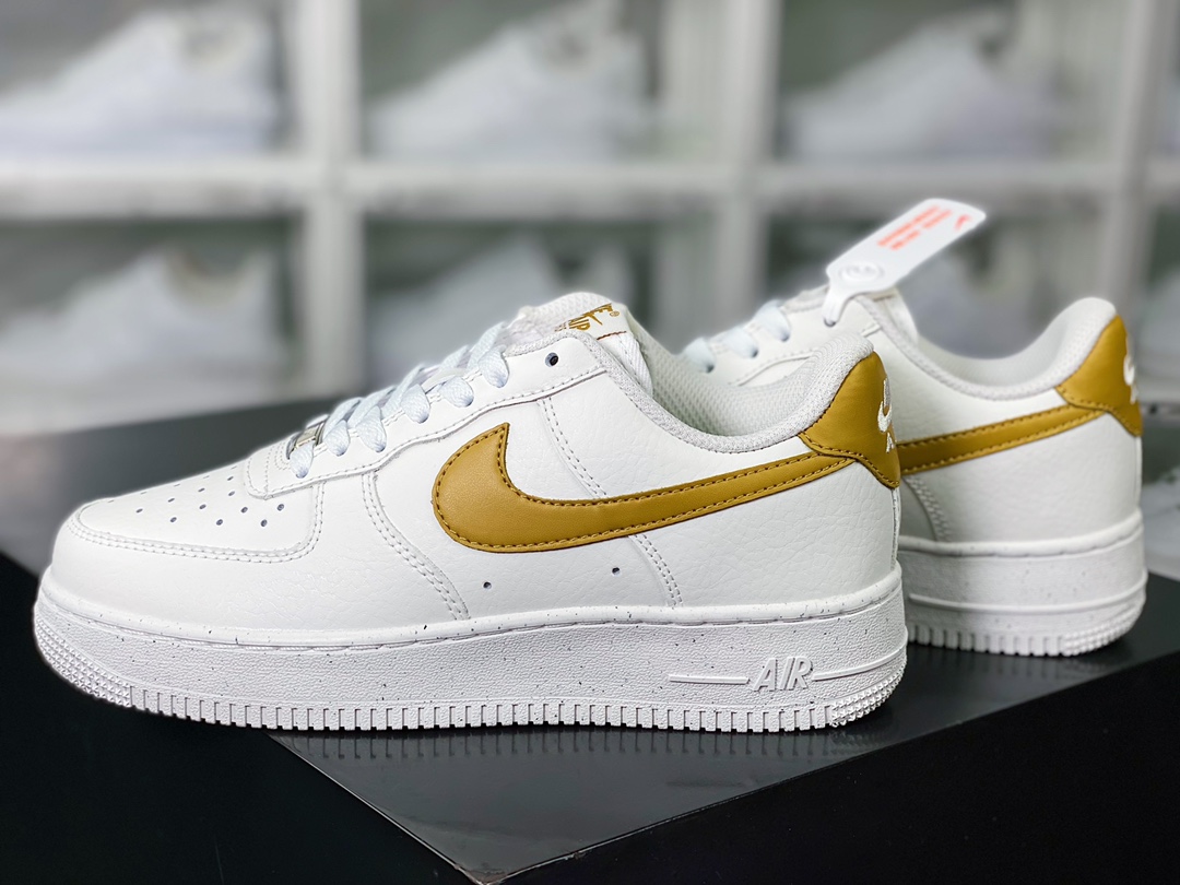 200  Wmns Air Force 1’07 Low Next Nature”Bronzine”空军一号板鞋“皮革米白古铜棕钩子”DV3808-101