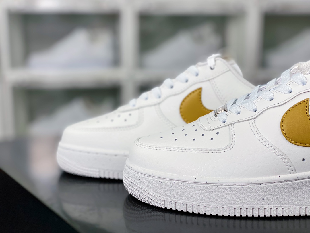 200  Wmns Air Force 1’07 Low Next Nature”Bronzine”空军一号板鞋“皮革米白古铜棕钩子”DV3808-101