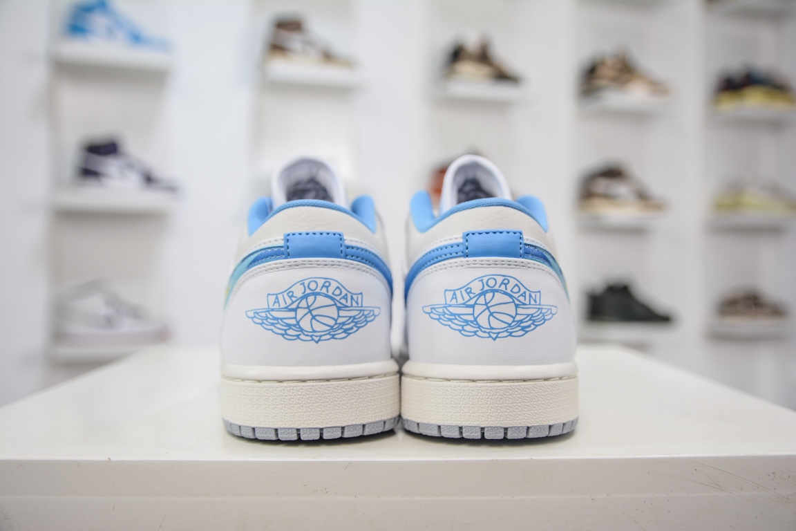 200 T Air Jordan 1 Low 冰蓝火焰钩 FJ7219-441