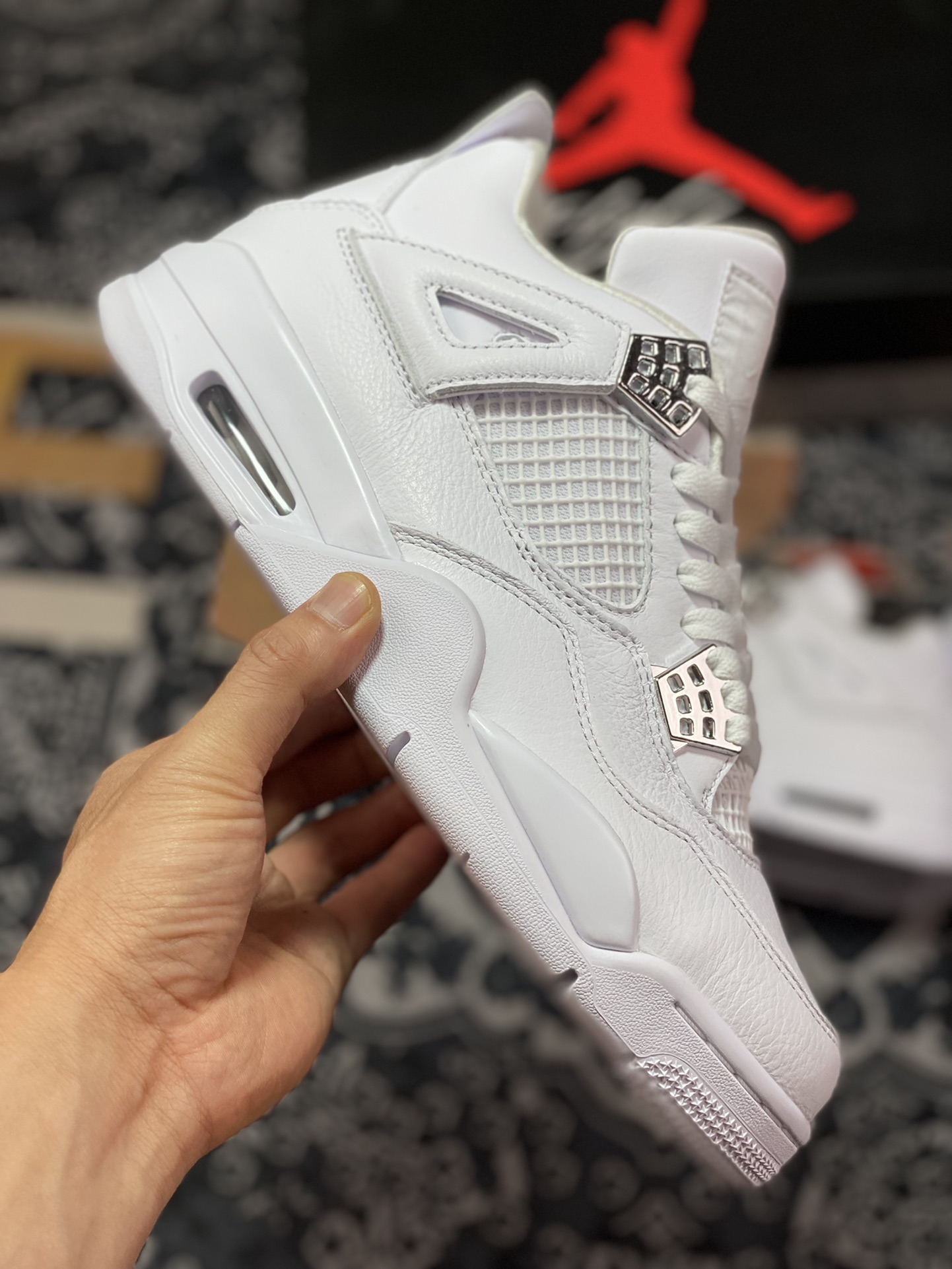 460  Air Jordan 4 Retro pure money 银扣 308497-100