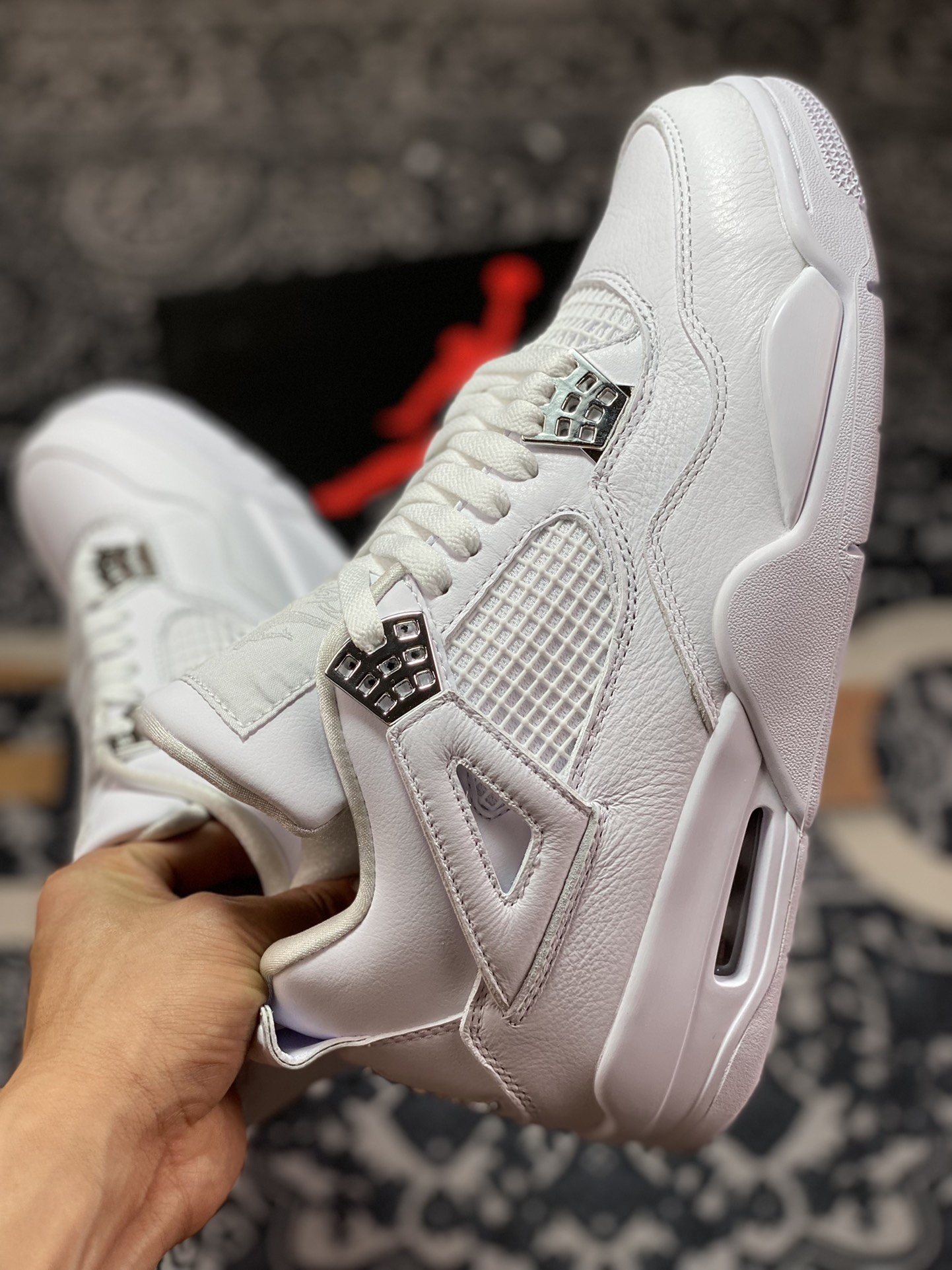 460  Air Jordan 4 Retro pure money 银扣 308497-100