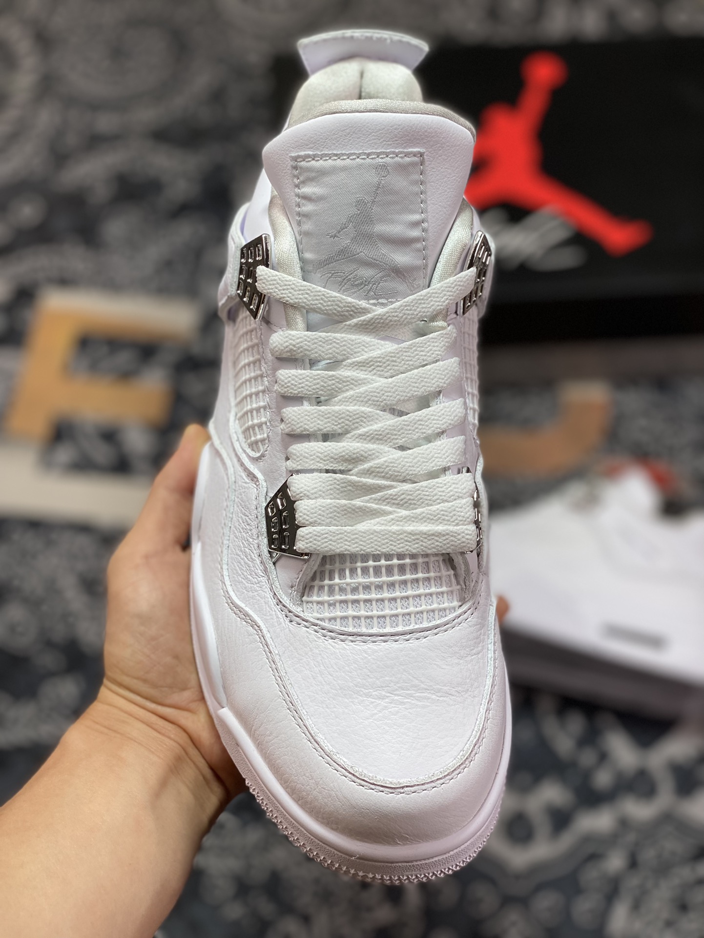 460  Air Jordan 4 Retro pure money 银扣 308497-100