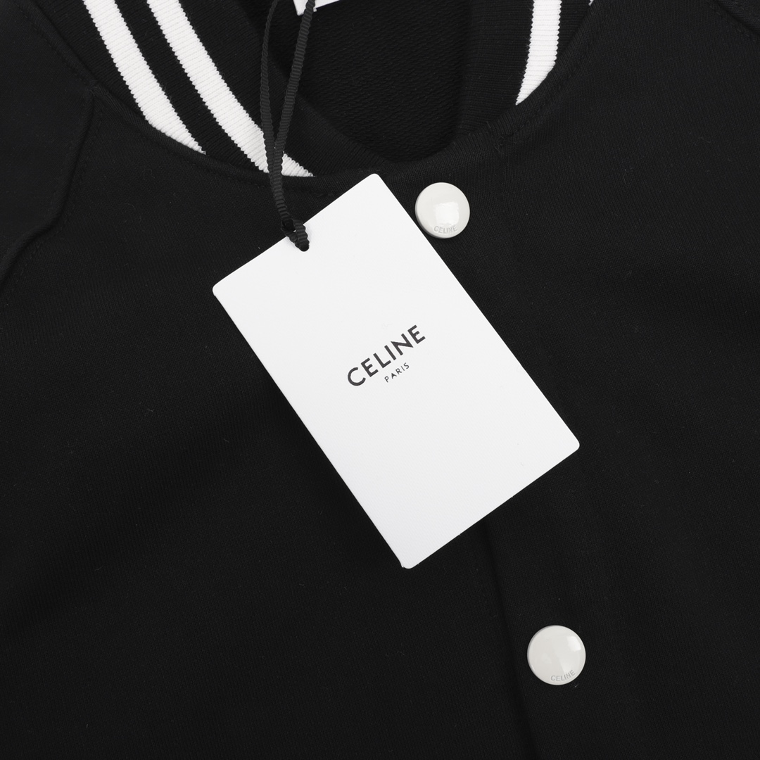 300 CELINE/赛琳 大C刺绣字母棒球服外套