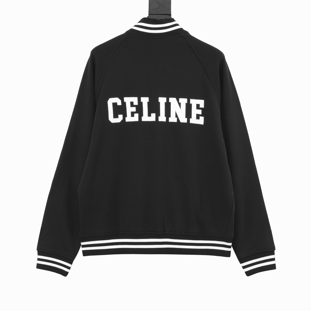 300 CELINE/赛琳 大C刺绣字母棒球服外套