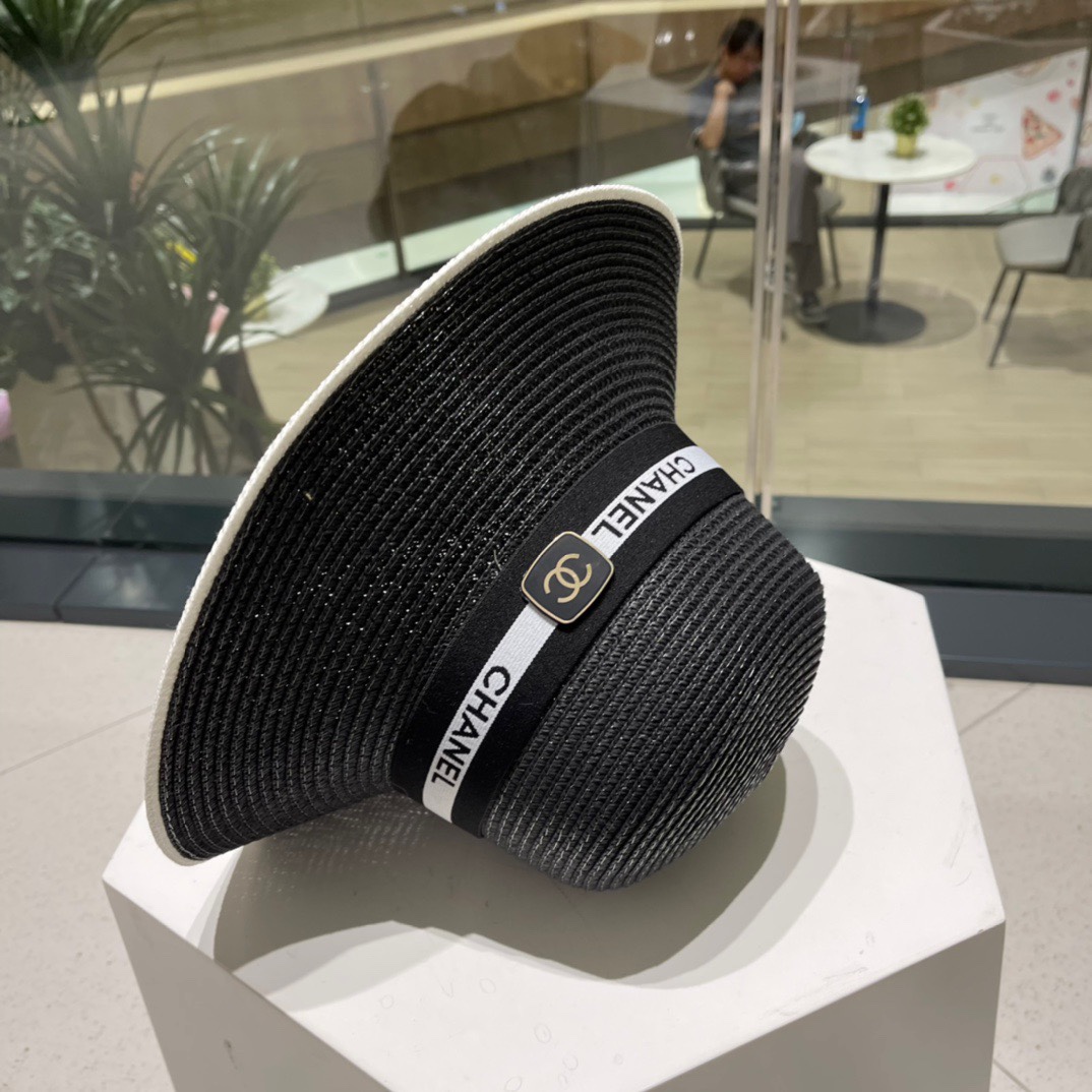 【Chanel香奈儿】新款草编编织草帽，度假休闲必备，优雅大方的一款