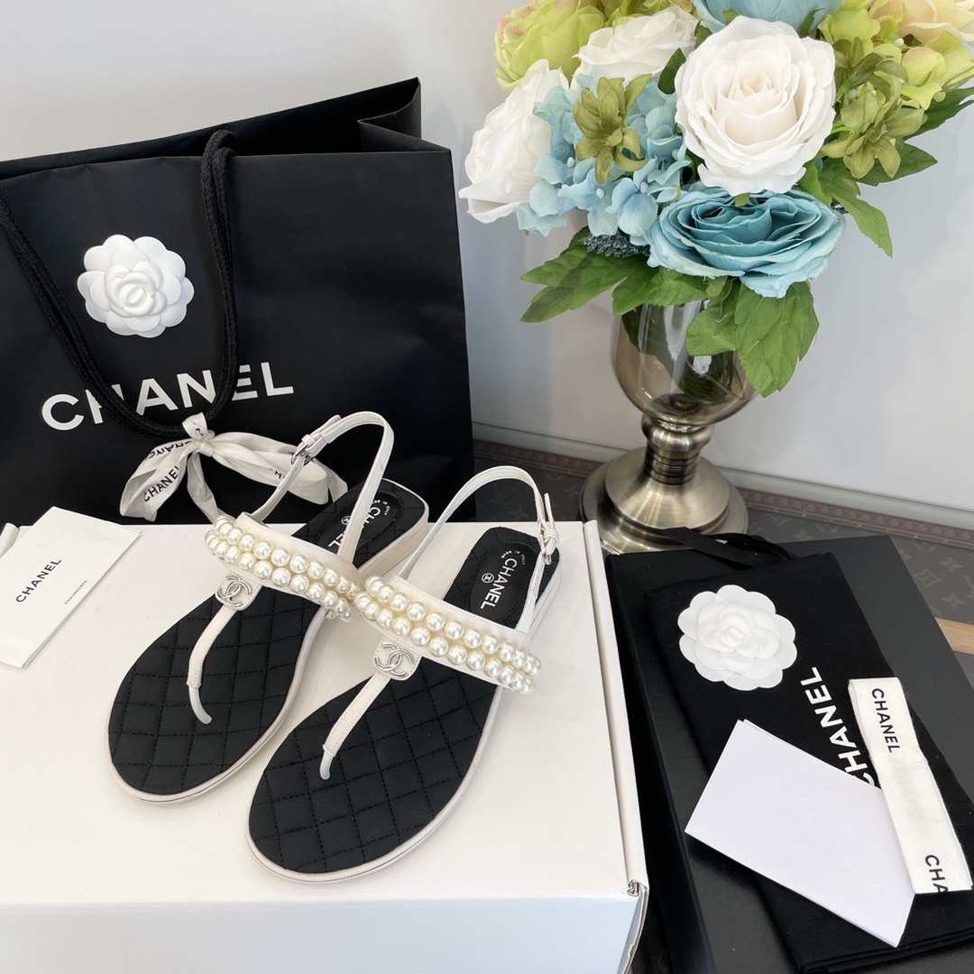 CHANEL zomer platte slippers - topkwaliteit