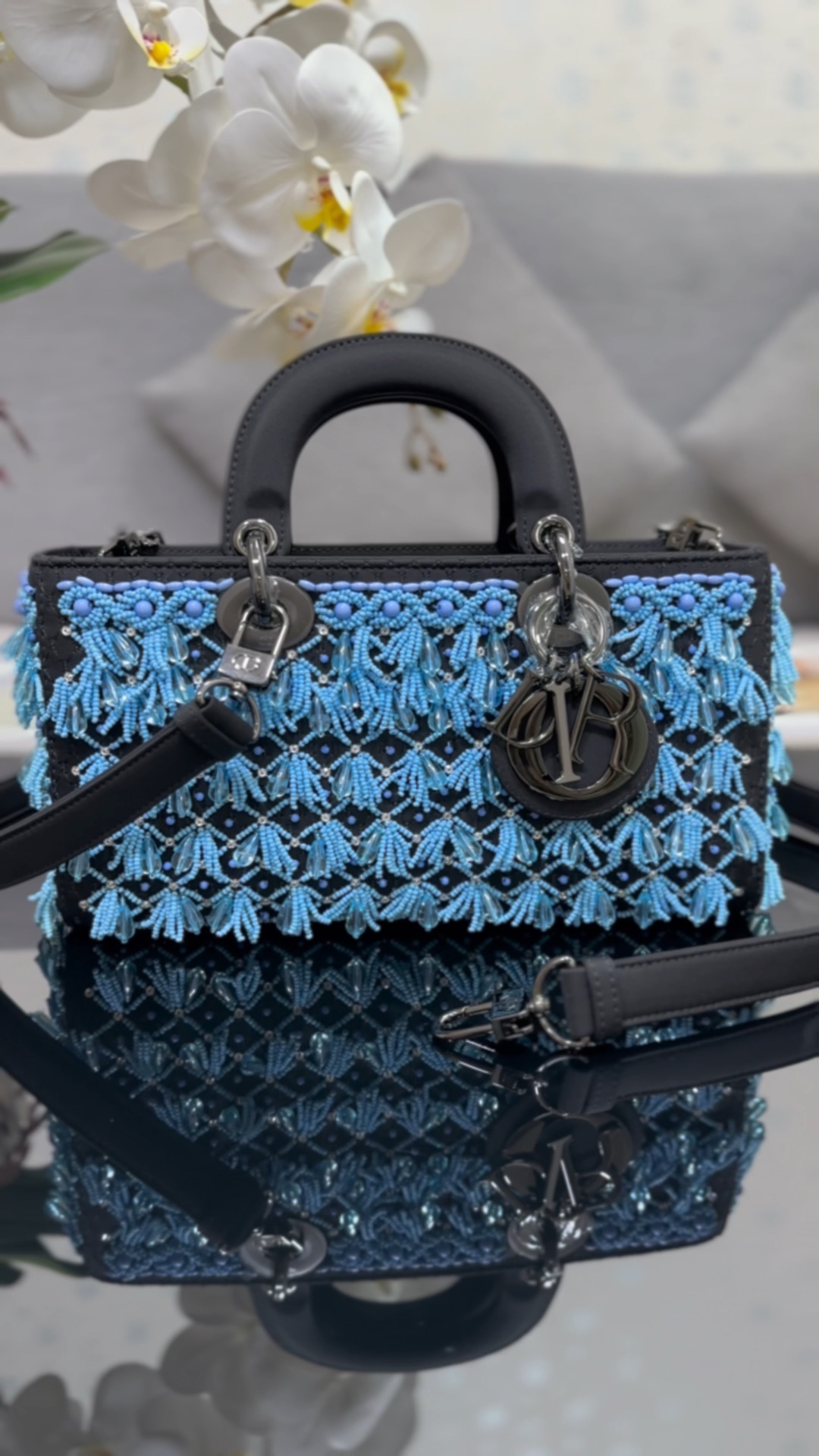 ❤D-Joy 26 bordado con cuentas azules en forma de gota, 💦 lanzamiento limitado
