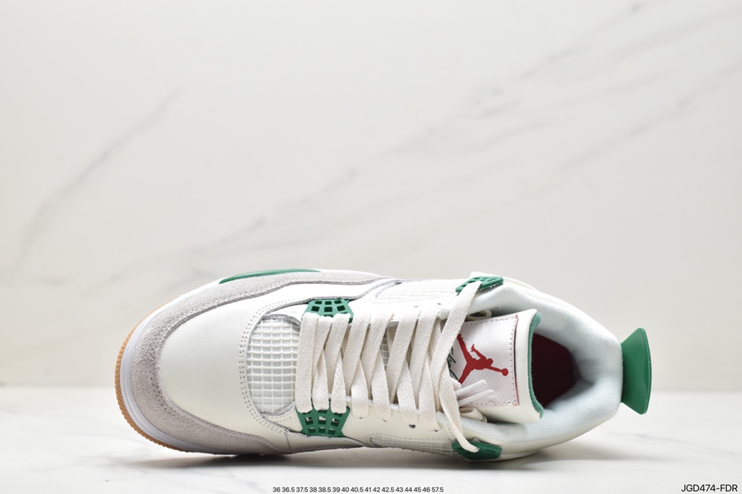 180 耐克Nike SB x Air Jordan 4 Retro SP"Pine Green"迈克尔·乔丹AJ4代篮球鞋“联名白绿松石绿”DR5415-103