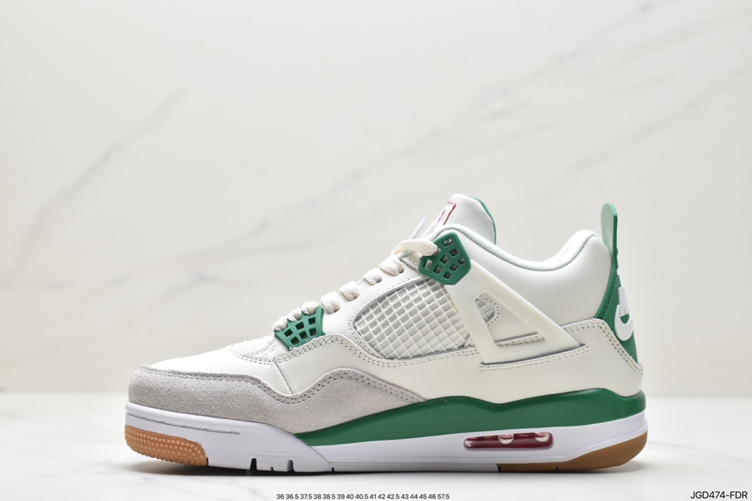 180 耐克Nike SB x Air Jordan 4 Retro SP"Pine Green"迈克尔·乔丹AJ4代篮球鞋“联名白绿松石绿”DR5415-103