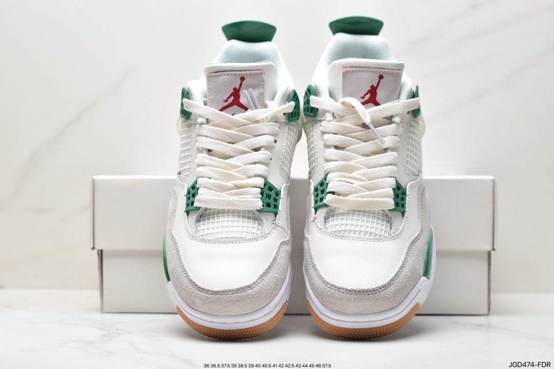 180 耐克Nike SB x Air Jordan 4 Retro SP"Pine Green"迈克尔·乔丹AJ4代篮球鞋“联名白绿松石绿”DR5415-103