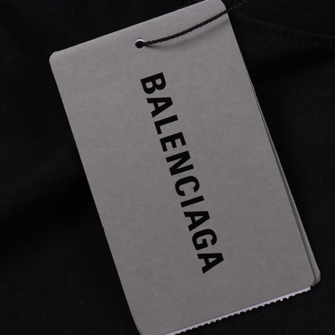 170 Balenciaga巴黎世家23ss新款胸前彩色冰箱贴标logo印花T恤