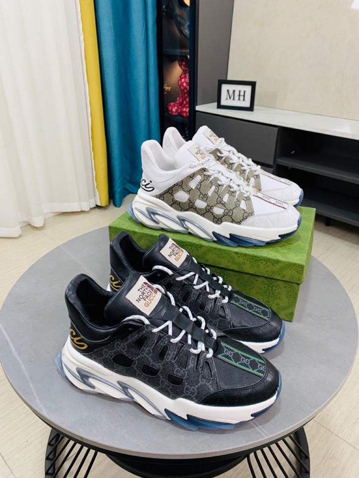 Factory price Gucci [Gucci] New high-end brand of men's shoes, the latest fashionable casual men's s