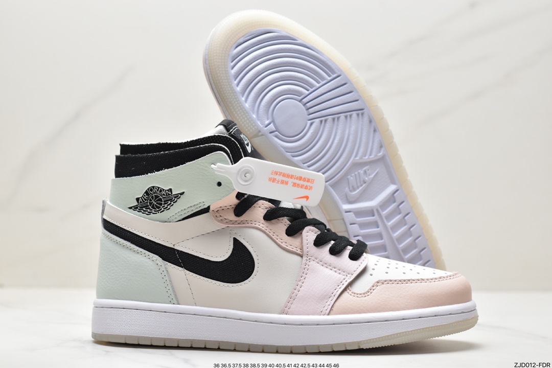 240 Nike Air Jordan 1 Zoom CMFT"Pink Glaze"AJ1乔丹一代中帮篮球鞋 DB3610-105