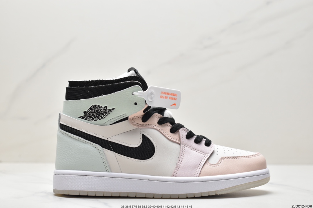 240 Nike Air Jordan 1 Zoom CMFT"Pink Glaze"AJ1乔丹一代中帮篮球鞋 DB3610-105