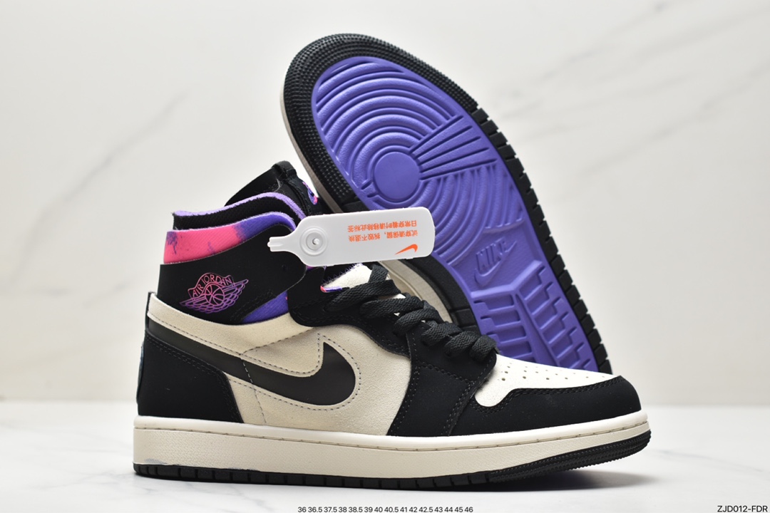 240 Nike Air Jordan 1 Zoom CMFT"Pink Glaze"AJ1乔丹一代中帮篮球鞋 DB3610-105