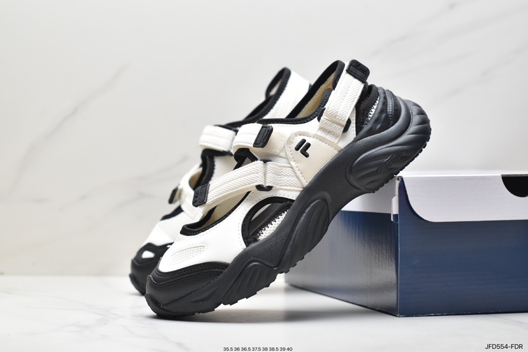 170 Fila 斐乐 Fluid Sandal 休闲运动凉鞋T12W321401FWB夏季室魔术贴厚底