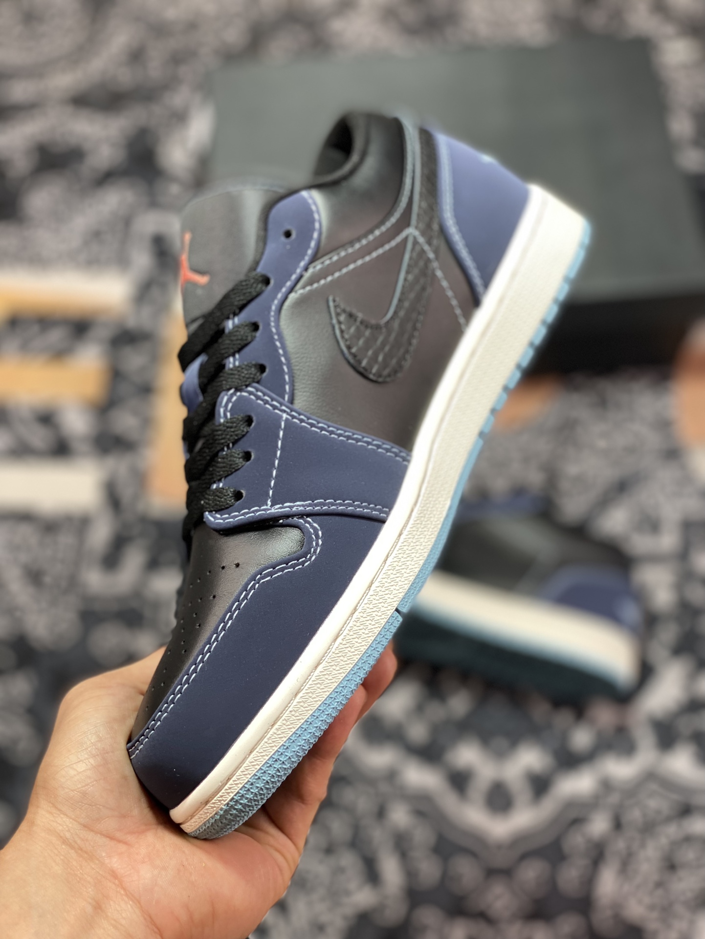 Air Jordan 1 Low Black Blue FJ5478-010