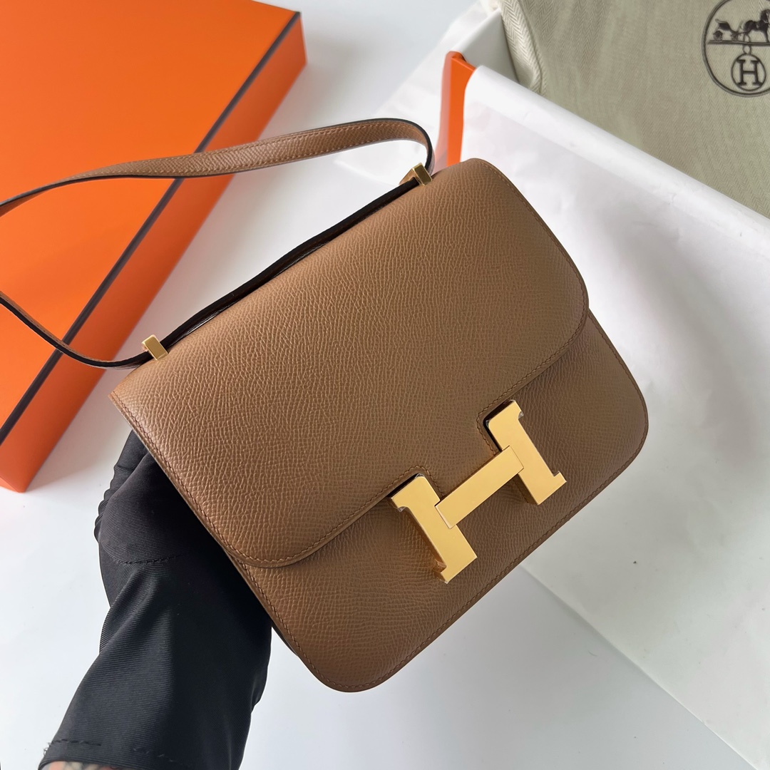 Hermes Constance Borse Crossbody & Borse a Tracolla Marrone Cucire Hardware oro Epsom 10 i1683600635 4845 8