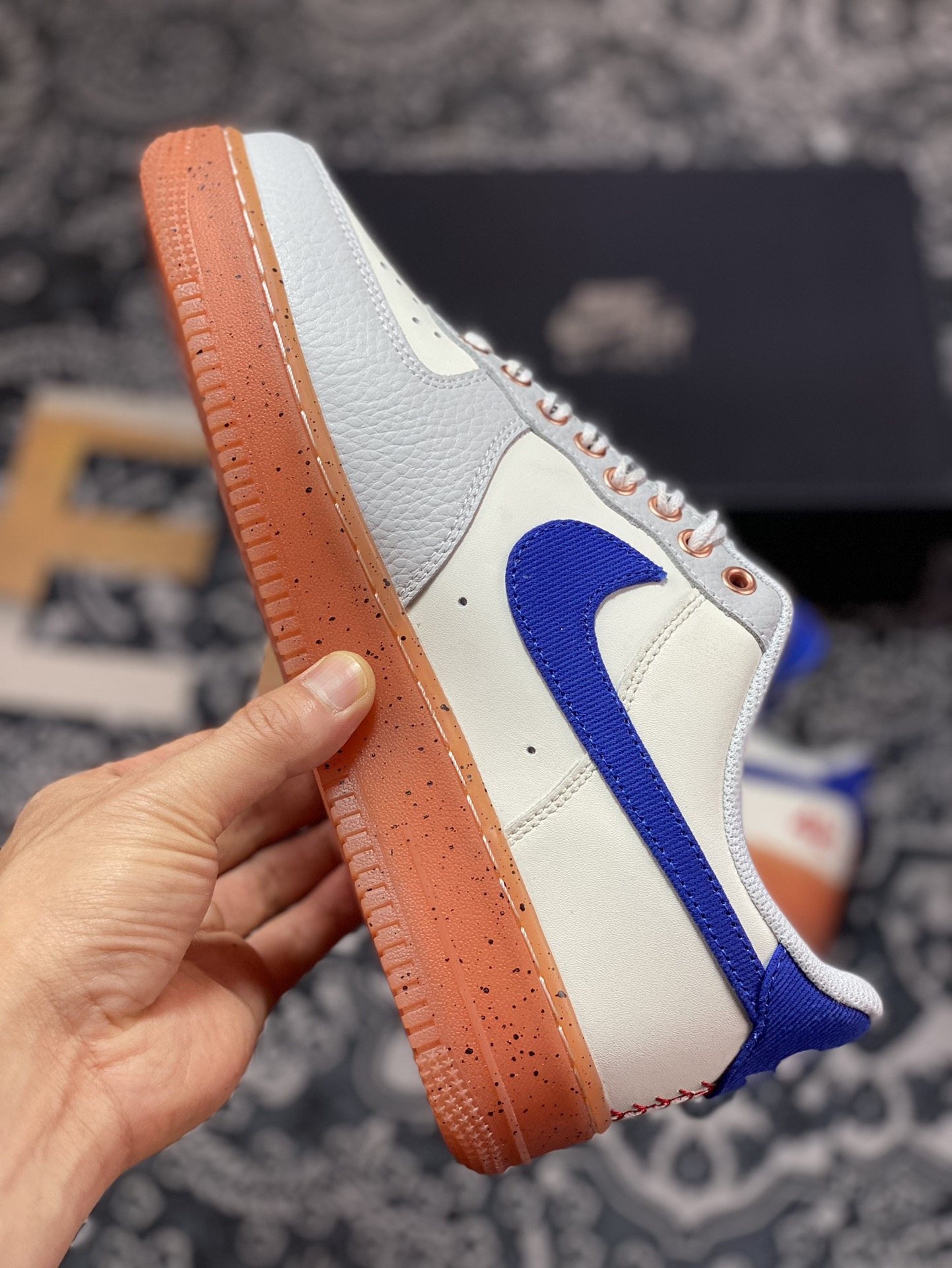 200 Nike Air Force 1’07 Low"SJackie Robinson"空军一号板鞋“皮革米白灰宝蓝红42球衣”FN1868-100