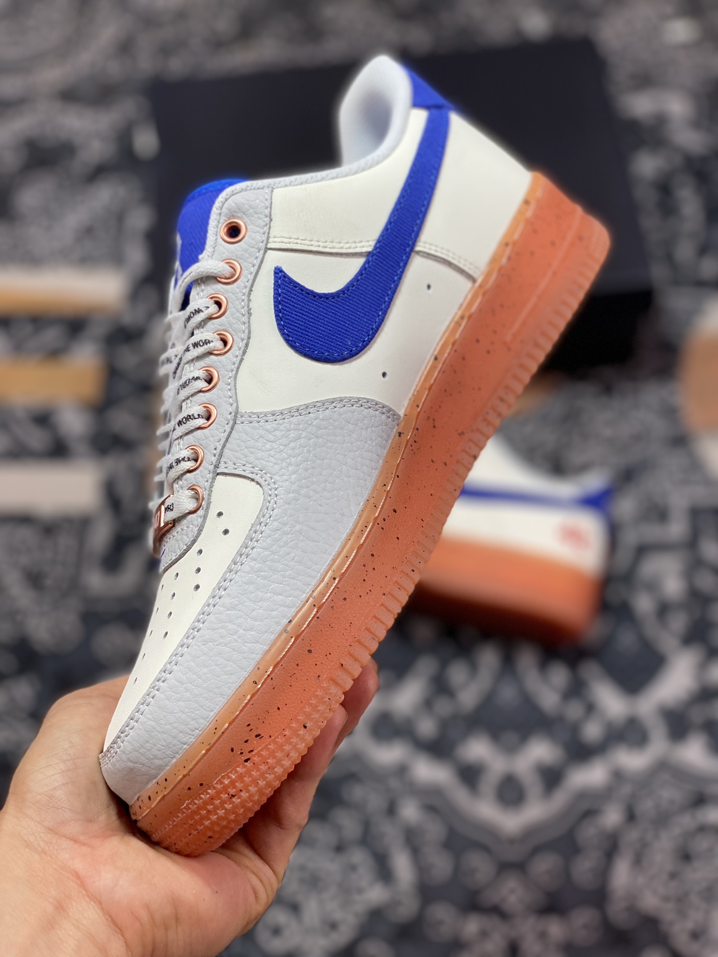 200 Nike Air Force 1’07 Low"SJackie Robinson"空军一号板鞋“皮革米白灰宝蓝红42球衣”FN1868-100