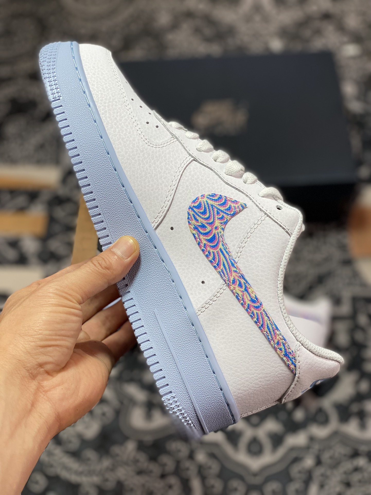 200 Nike Wmns Air Force 1 Low"White/Red"空军一号经典低帮板鞋“皮革白氢蓝”CZ0377-100