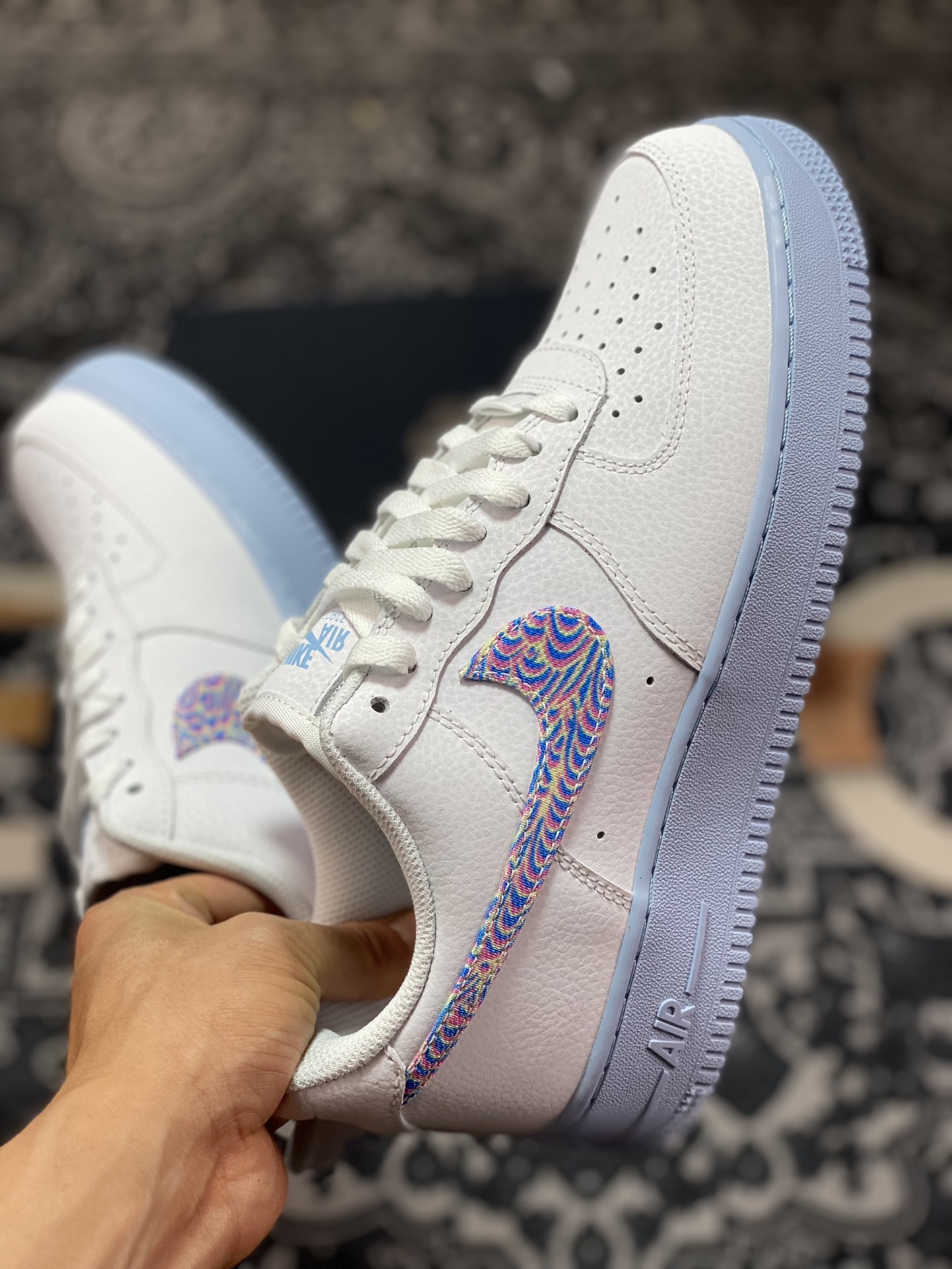 200 Nike Wmns Air Force 1 Low"White/Red"空军一号经典低帮板鞋“皮革白氢蓝”CZ0377-100