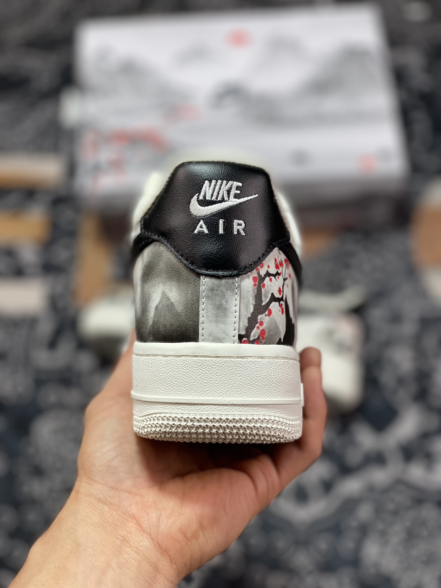 Nike Air Force 1'07 Low ”Landscape painting” Air Force One sneakers ”Leather white gray black landscape painting” BL1522-088