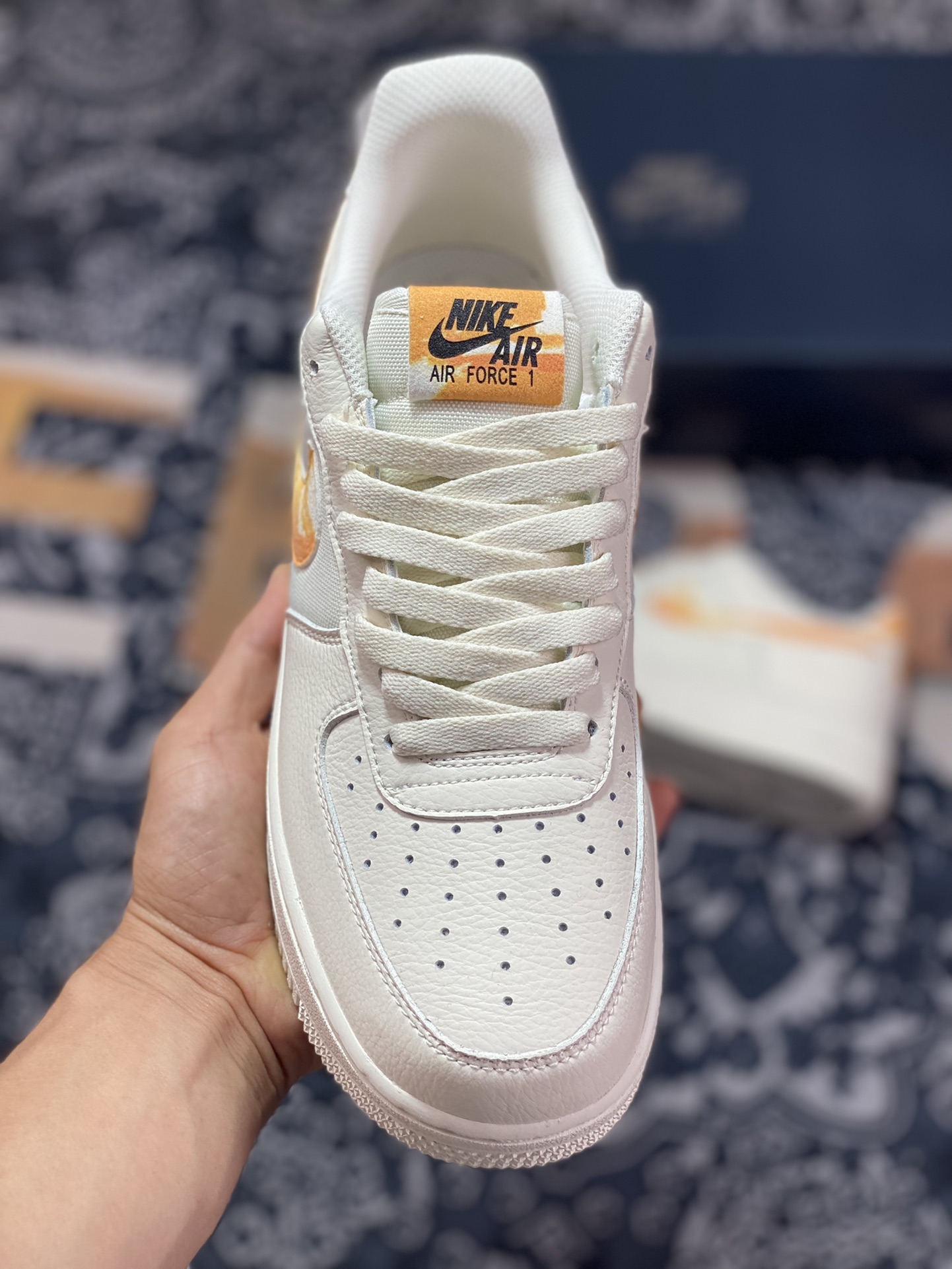 200 Nike Air Force 1’07 Low"Orange Streak"空军一号板鞋“奶白橙刷漆条纹”FN3419-100