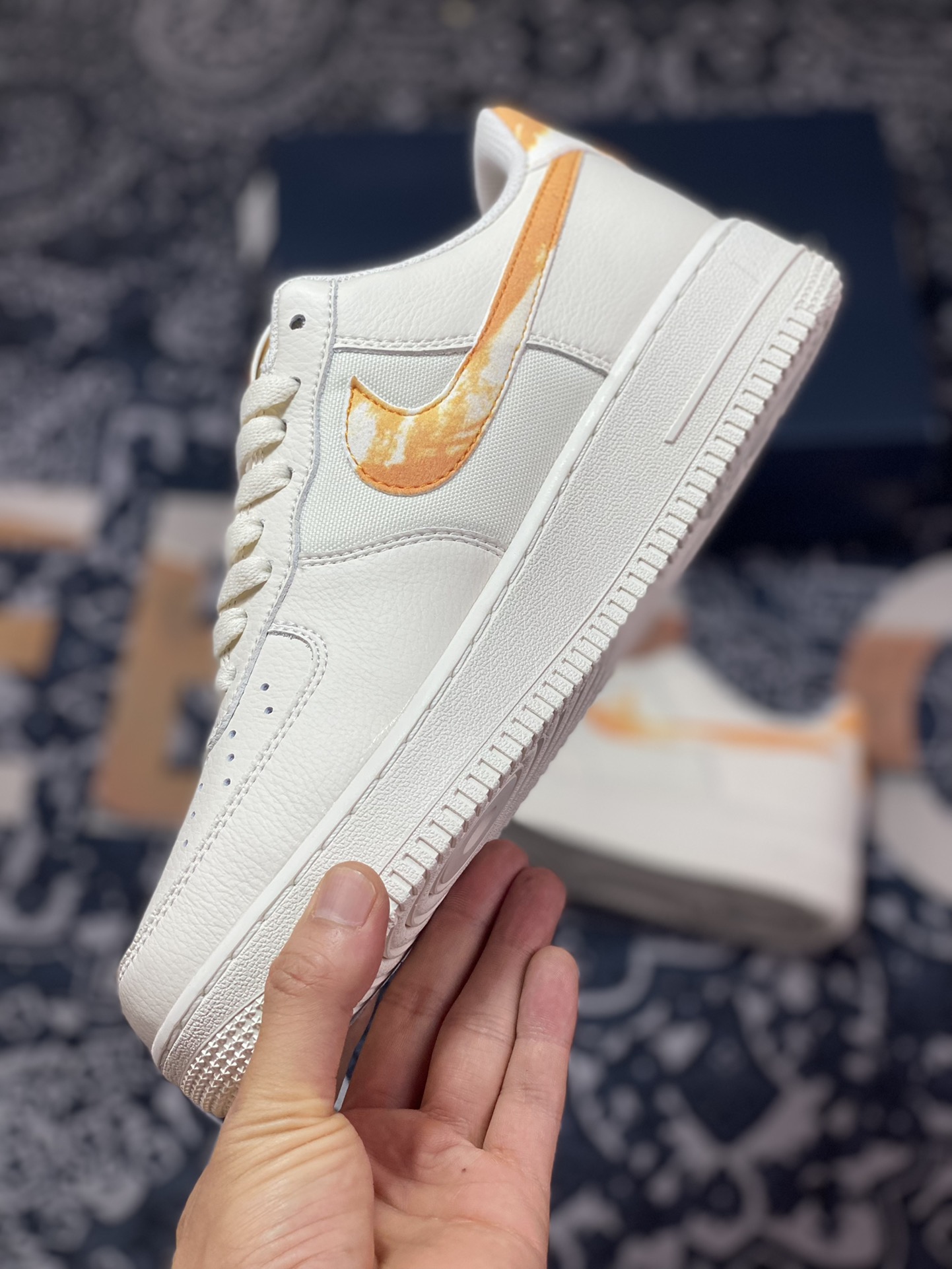 200 Nike Air Force 1’07 Low"Orange Streak"空军一号板鞋“奶白橙刷漆条纹”FN3419-100