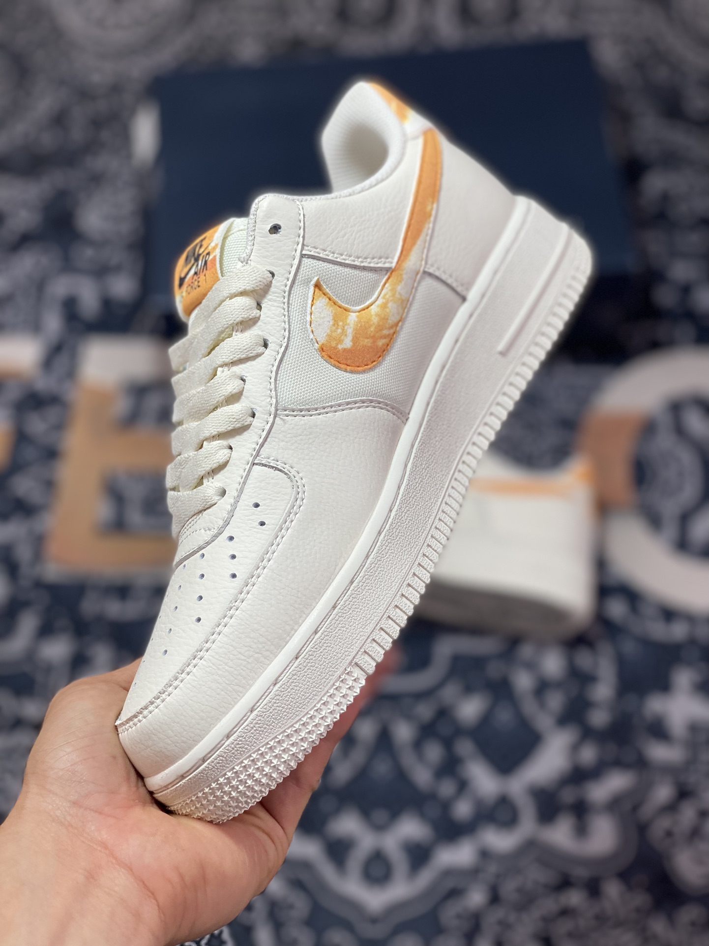 200 Nike Air Force 1’07 Low"Orange Streak"空军一号板鞋“奶白橙刷漆条纹”FN3419-100