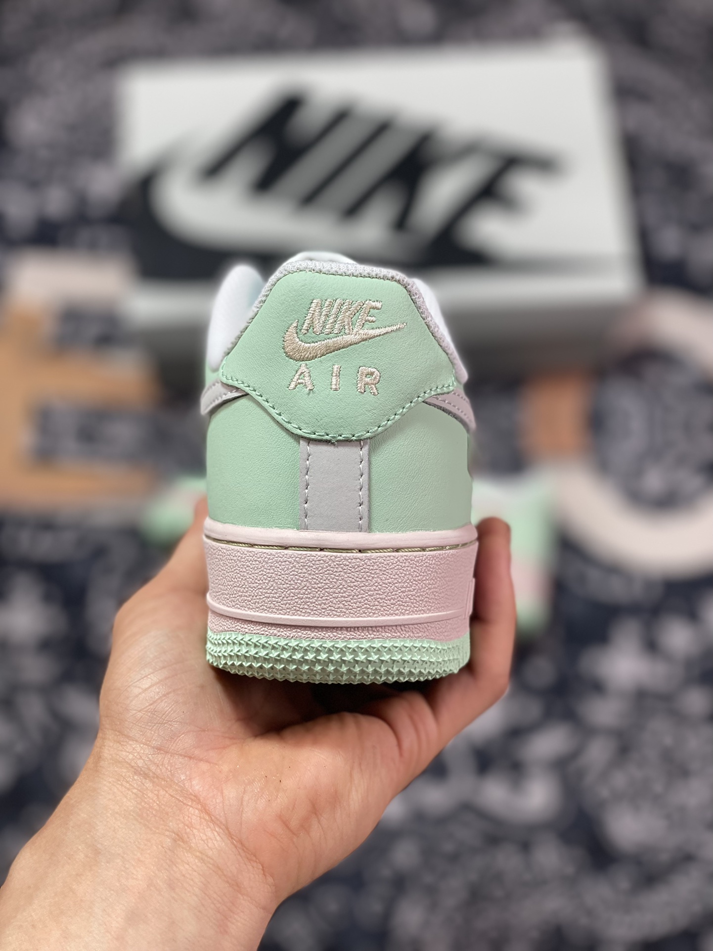 240 Nike Air Force 1 '07 Low QS"Matcha Green/White/Mini Swoosh"空军一号板鞋“拼接抹茶绿白小钩”DB3301-099